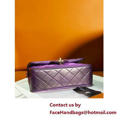 Chanel Gradient Lambskin  &  Gold-Tone Metal Small Classic Flap Handbag Light Purple 2025